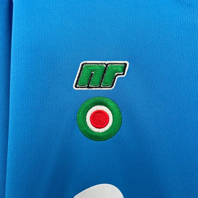 Camiseta Napoli Manga Larga Local Retro 1987/88 Versión Fan