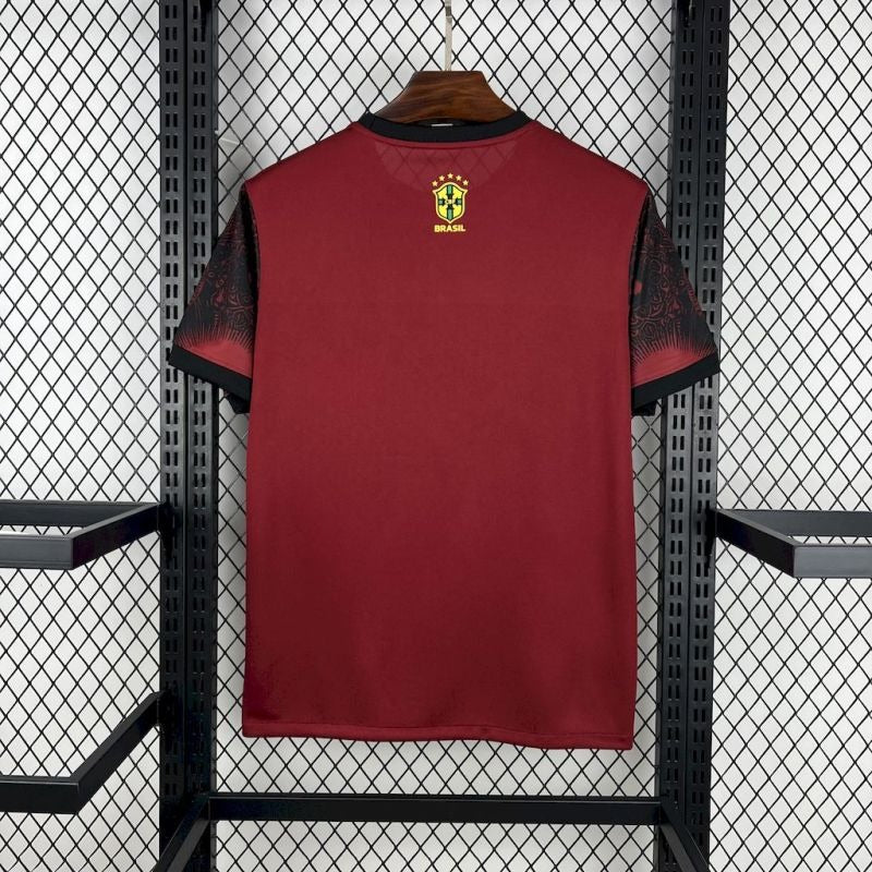 Camiseta Brasil "Jordan Rojo y Negro" 2025/26 Versión Fan