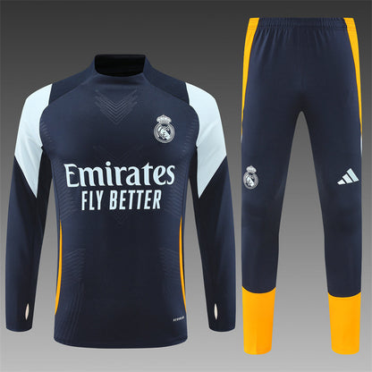 Buzo Completo Real Madrid Azul Diseño Blanco