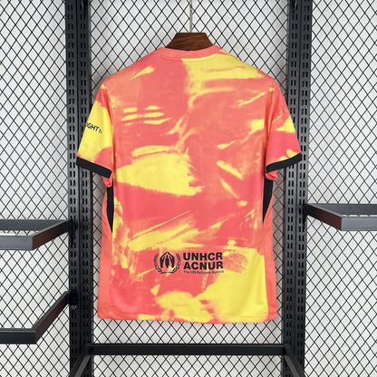 Camiseta FC Barcelona Pre-Partido Naranja 2025/26 Versión Fan
