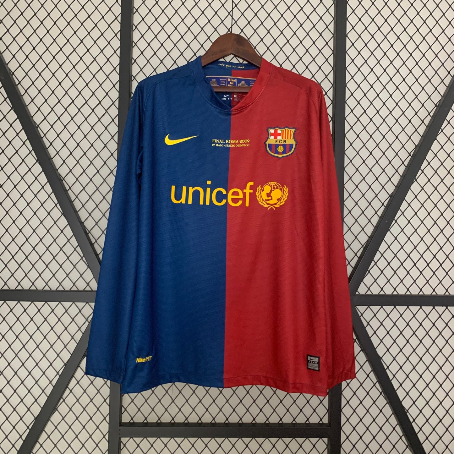 Camiseta Barcelona 2008/09 Local | Manga larga Retro Champions League