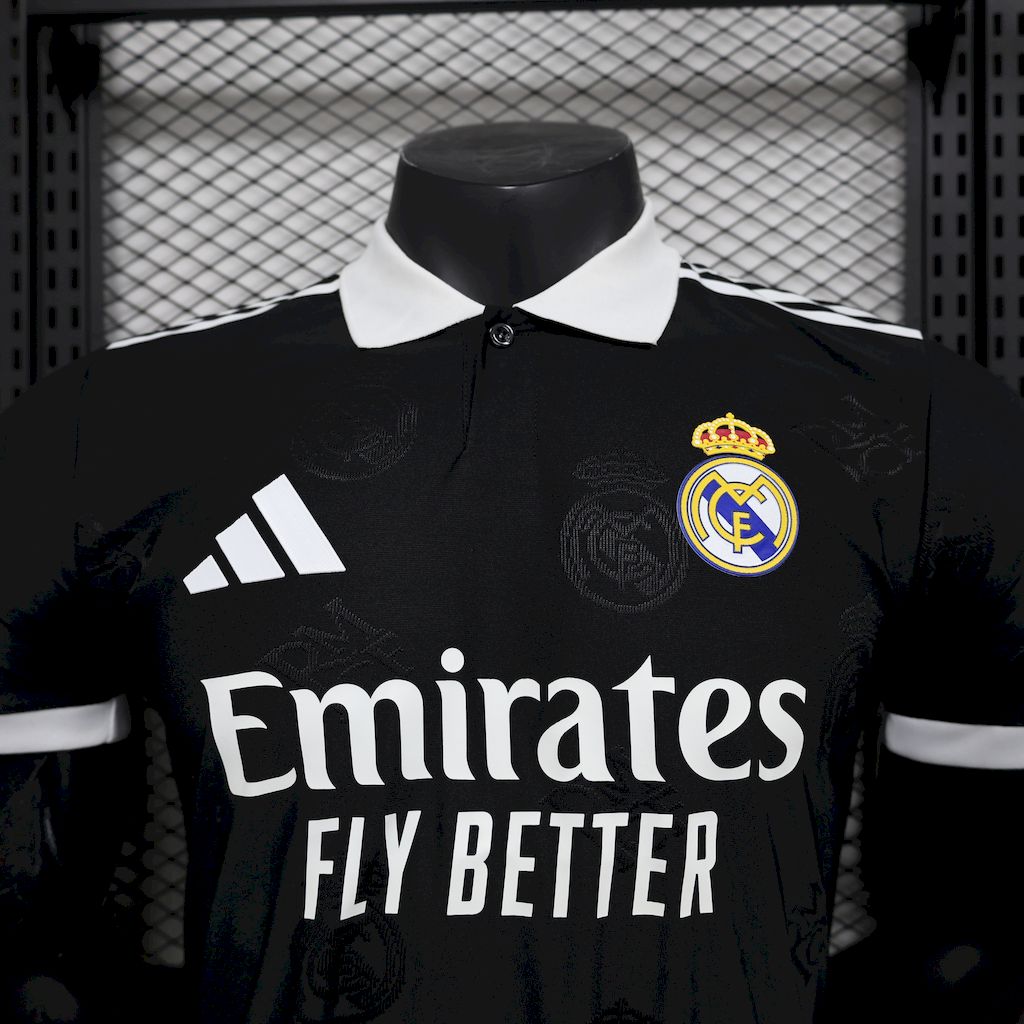 Real Madrid Polo Negro 2025/26 Versión Jugador