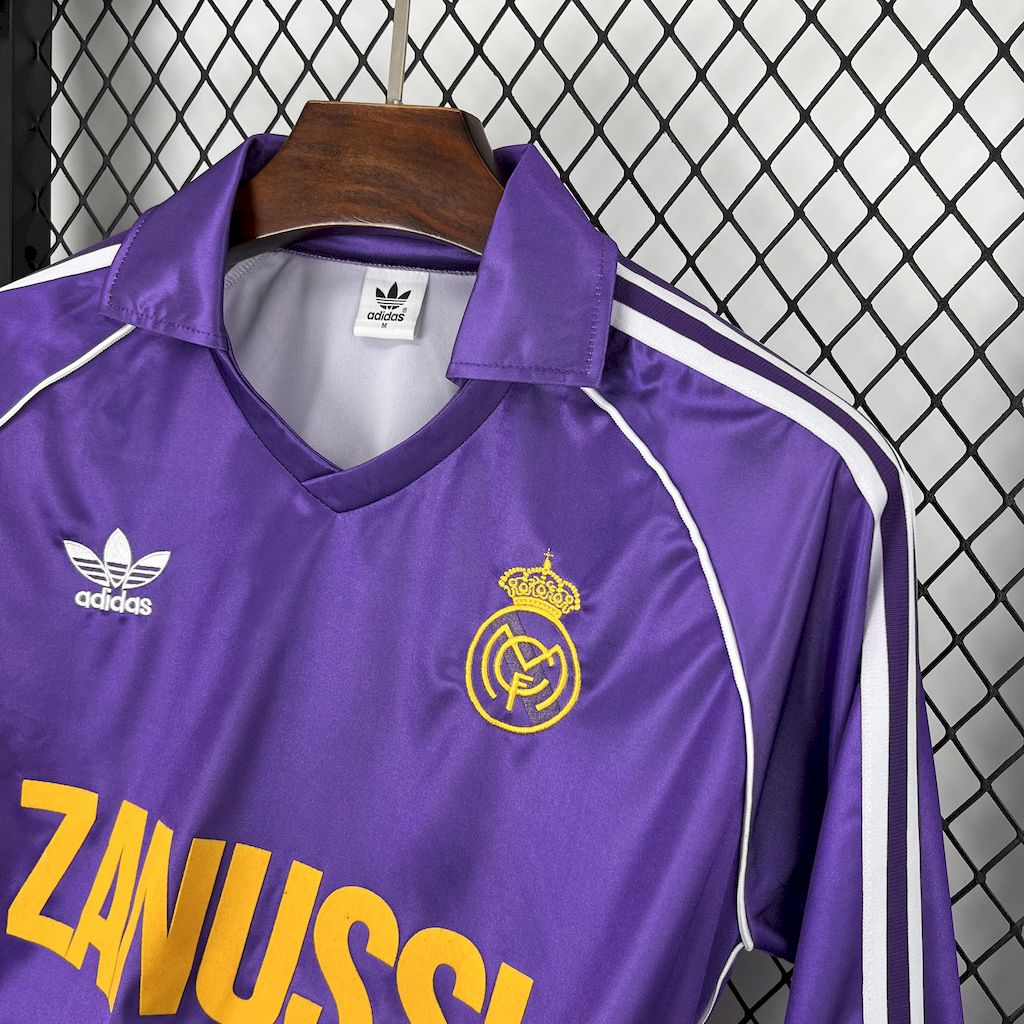 Camiseta Real Madrid Tercera Manga Larga Retro 1984/85 Versión Fan
