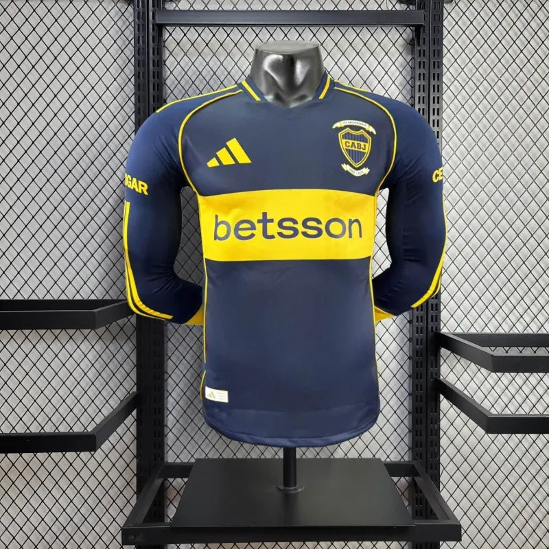 Camiseta Boca Juniors Local Manga Larga 2025/26 Versión Jugador