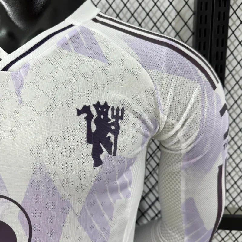 Camiseta Manchester United Visita Manga Larga 2025/26 Versión Jugador