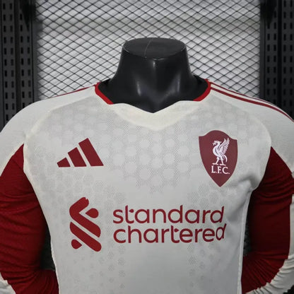 Camiseta Liverpool Visita Manga Larga 2025/26 Versión Jugador