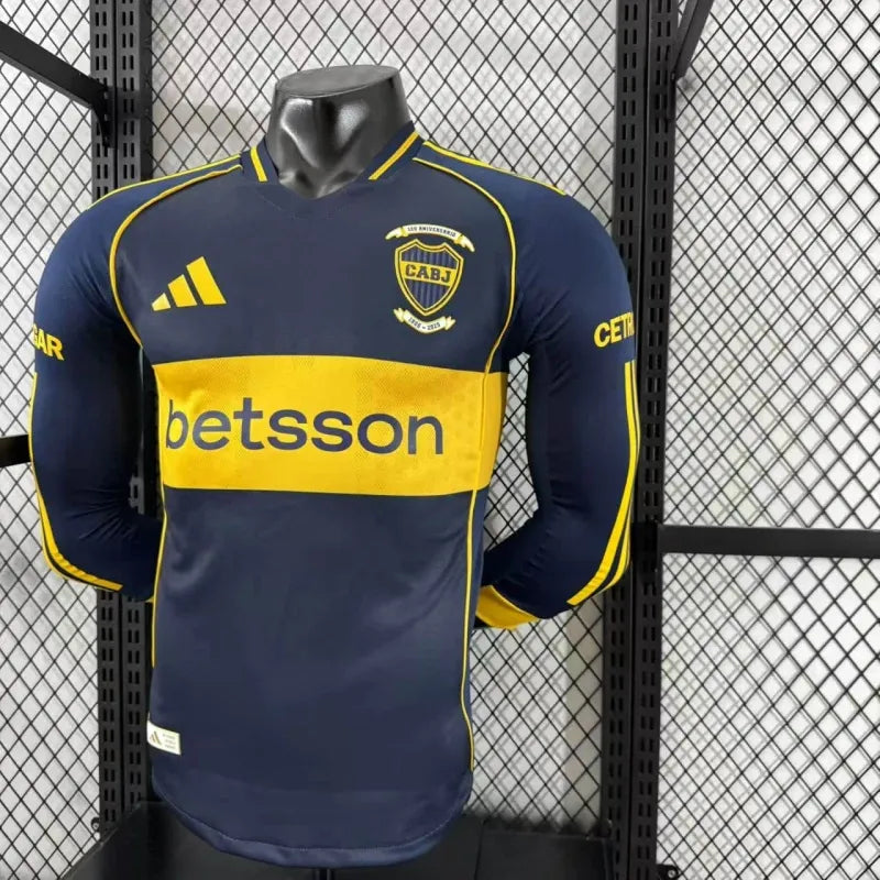 Camiseta Boca Juniors Local Manga Larga 2025/26 Versión Jugador