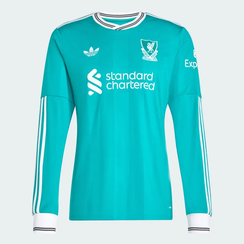 Camiseta Liverpool Tercera Manga Larga 2025/26 Versión Fan