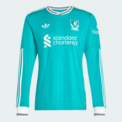 Camiseta Liverpool Tercera Manga Larga 2025/26 Versión Fan