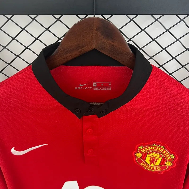 Camiseta Manchester United Manga Larga Local Retro 2013/14 Versión Fan
