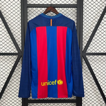 Camiseta Barcelona Manga Larga Local Retro 2014/15 Versión Fan