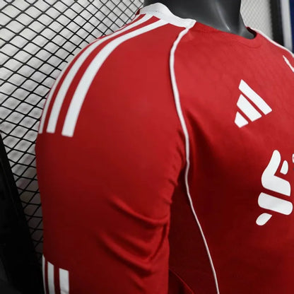 Camiseta Liverpool Local Manga Larga 2025/26 Versión Jugador