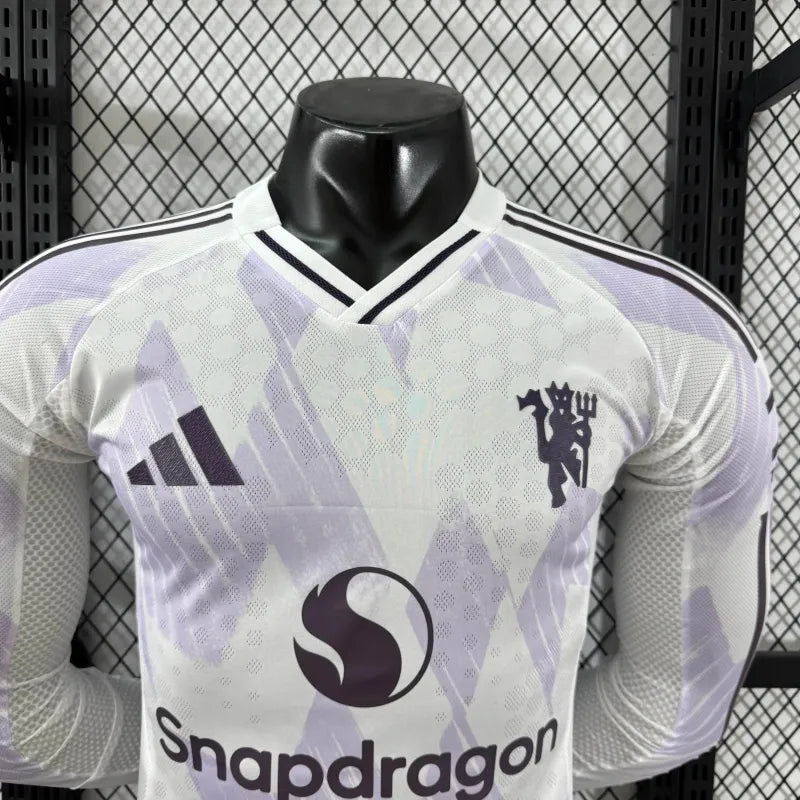 Camiseta Manchester United Visita Manga Larga 2025/26 Versión Jugador