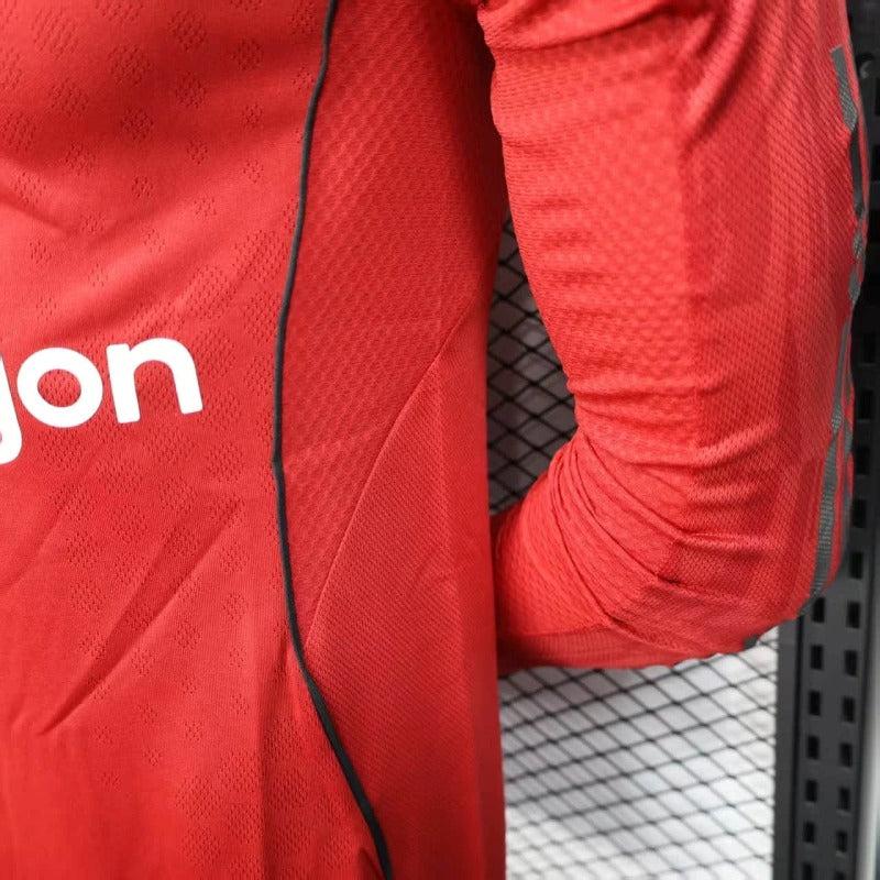 Camiseta Manchester United Local 2025/26 Manga Larga Versión Jugador